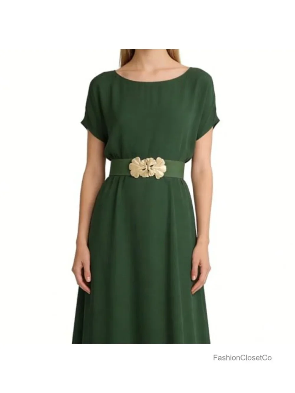Wide Elastic Waist Belt Women Stretchy Vintage Dress Belt Adjustable